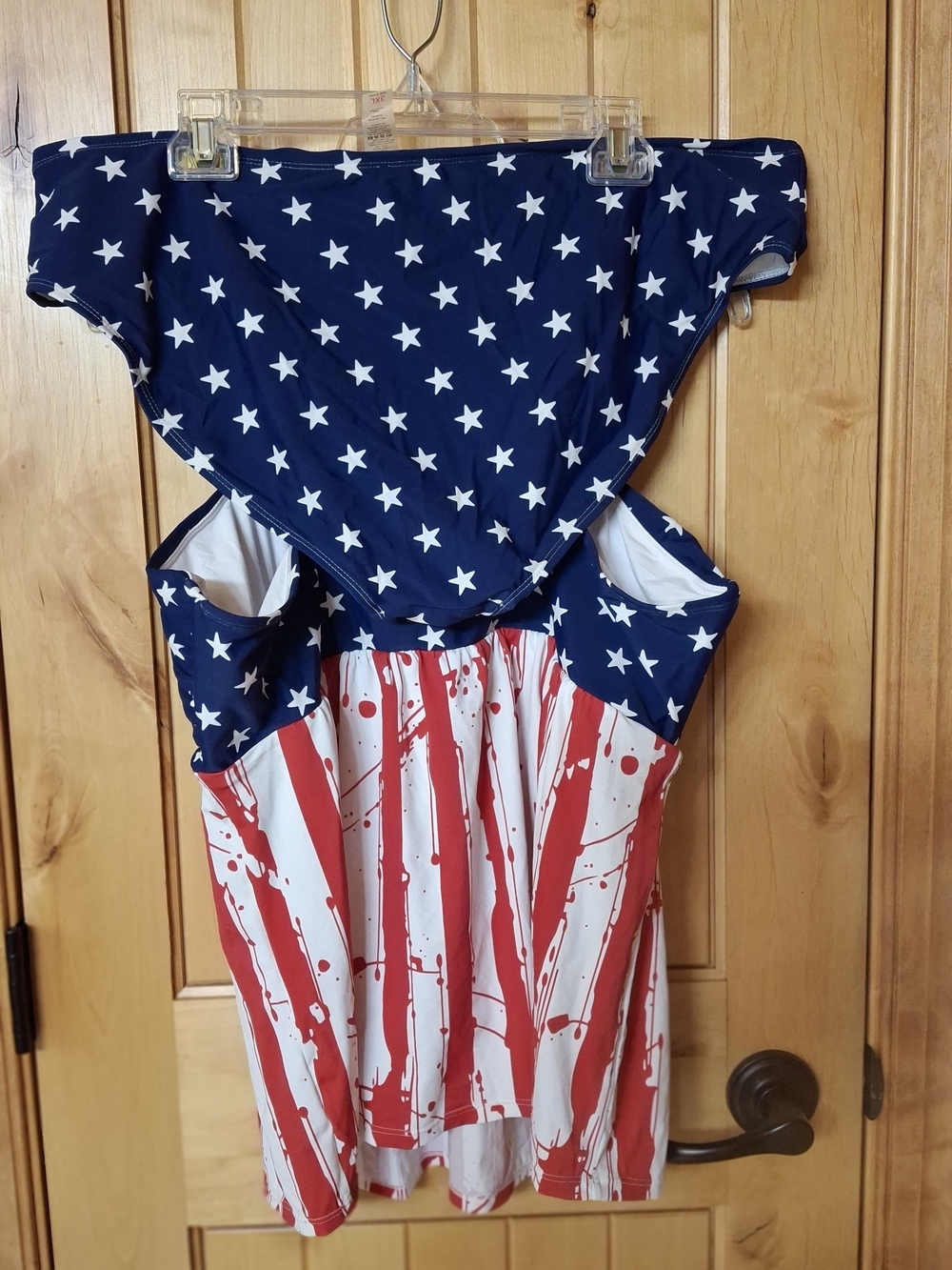 Stars & Stripes Patriotic Tankini Swim Suit! Top And Bottoms- Navy, Red, White - Picture 5 of 5